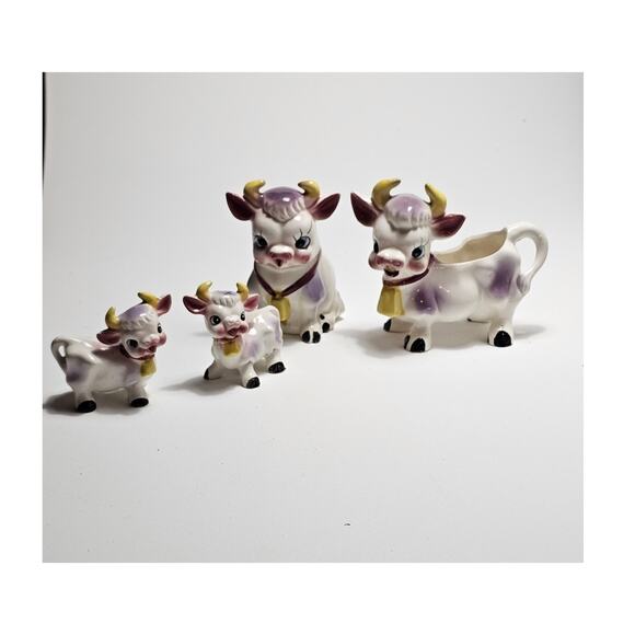 Elsie the Purple Cows Sugar, Creamer, Salt and Pepper - Picture 3 of 4